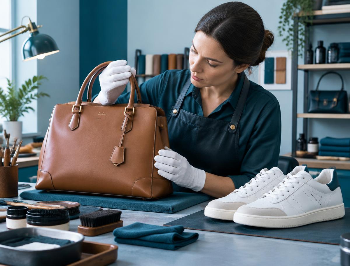 Specialist inspecting items before treatment